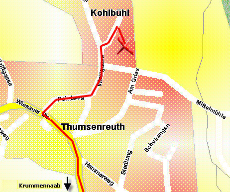 Wegbeschreibung -> Hasenbühl